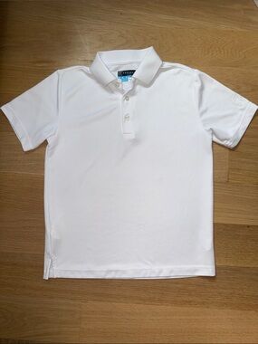PGA Tour White Boys Polo Shirt Sz M 10-12